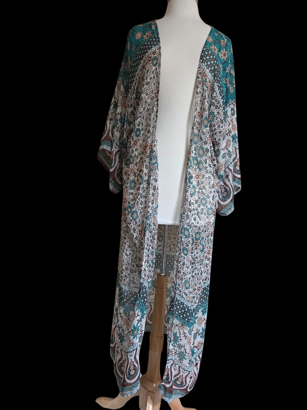 Boho Floral Long Kimono - Picture 9 of 9
